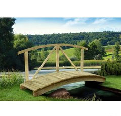 2. Helle Garten Teichbrücke aus Holz