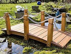 Holz Teich Brücke für den Garten - Kleine Gartenbrücke kaufen