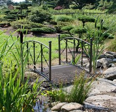 8. Garten Teichbrücke aus Metall